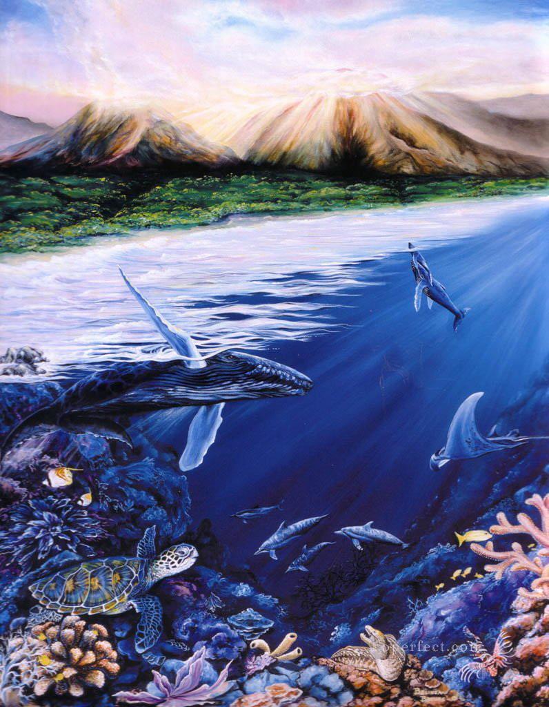 Delphin Meeresboden Ölgemälde